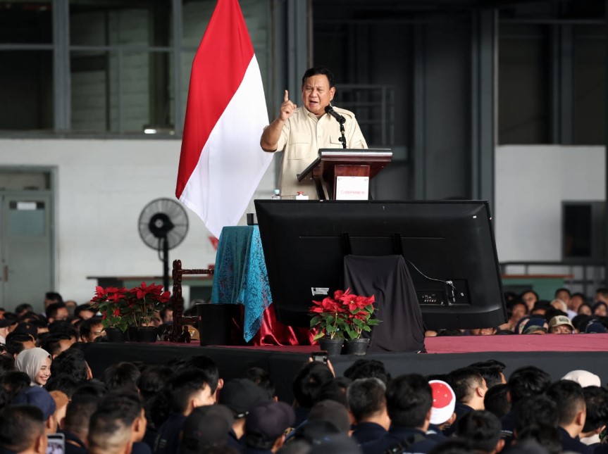 Menhan Prabowo Subianto Memeriahkan Perayaan The 1st DEFEND ID's Day di Bandung